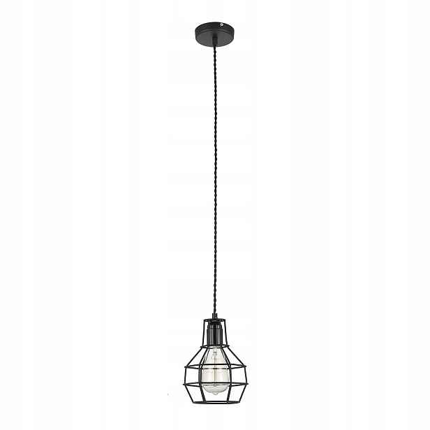 Constantin Industriální dekorativní černá závěsná lampa E27 60W