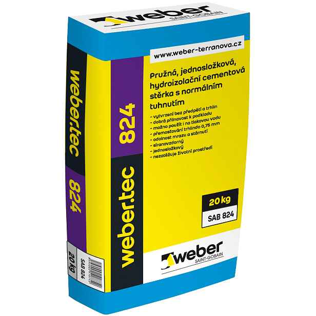 Hmota hydroizolační webertec 824 20 kg