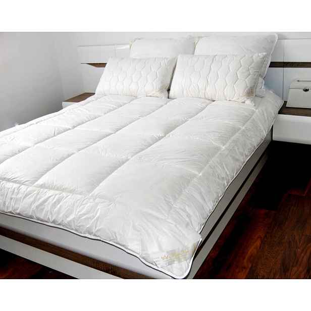 Merino Wool Přírodní Vlněná Přikrývka 160x200 100% bavlna