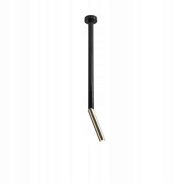 Nástěnná lampa Aldex Stick G9 40W černá, zlatá, kovová, 54 cm