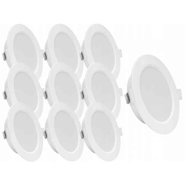 10x plochá stropní Led lampa 6W Slim Teplá 3000K