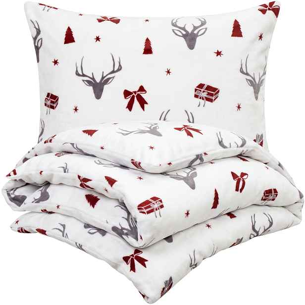 4Home Povlečení mikroflanel Stag & Bows, 140 x 200 cm, 70 x 90 cm