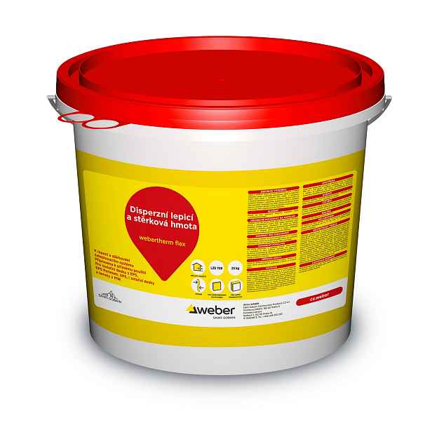 Hmota lepicí a stěrková webertherm flex oranžová 25 kg