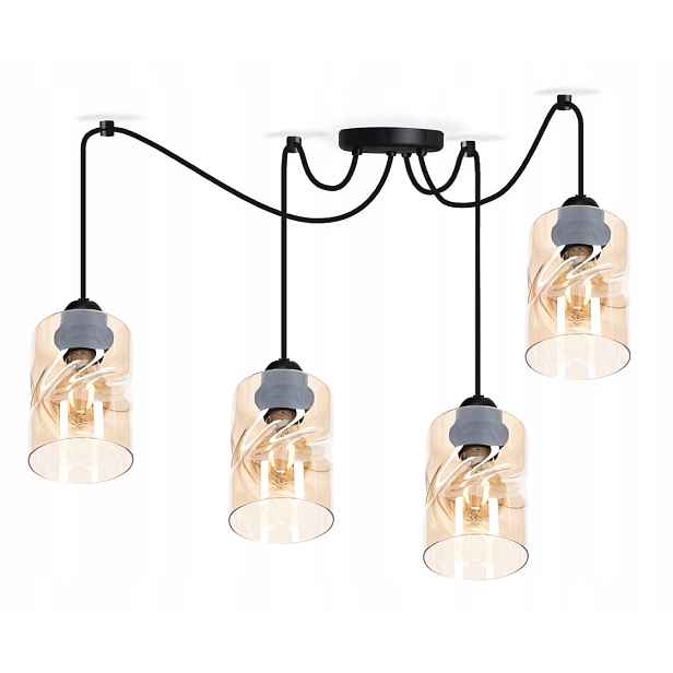 Lustrová závěsná stropní lampa Pajak Loft skleněná lampa stropní Led lampa