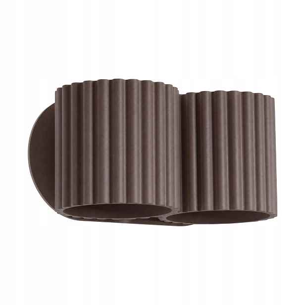 Sollux Lighting Aura nástěnné svítidlo hnědé rýhované 2xG9 8W