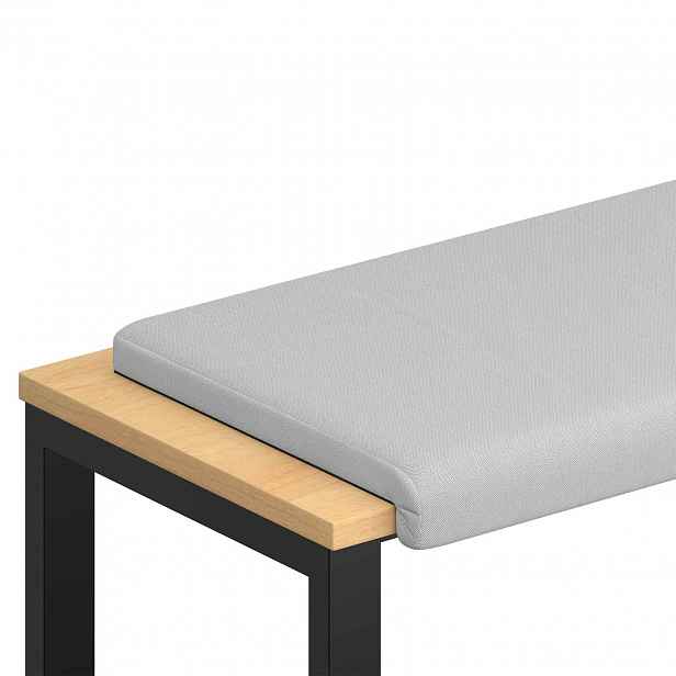 vidaXL Polštář na lavici Texturovaný samet Světle šedá Hloubka 35 cm