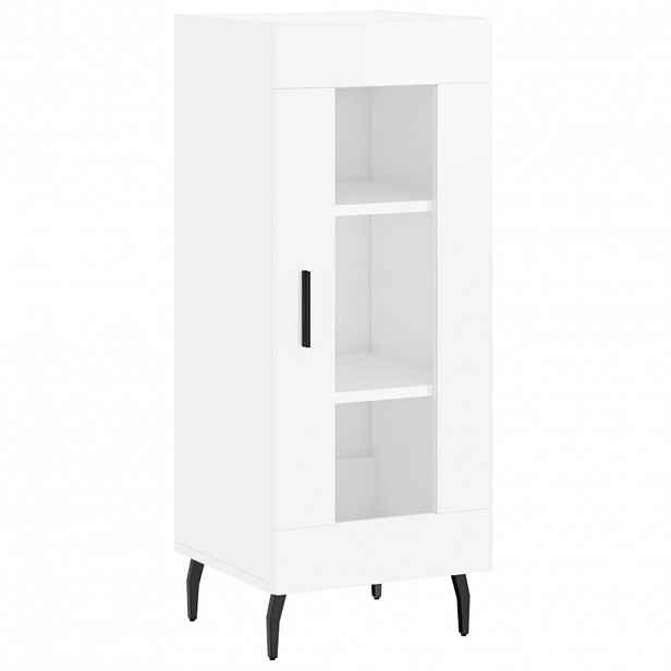 vidaXL Příborník bílý s vysokým leskem 34,5x34x90 cm kompozitní dřevo