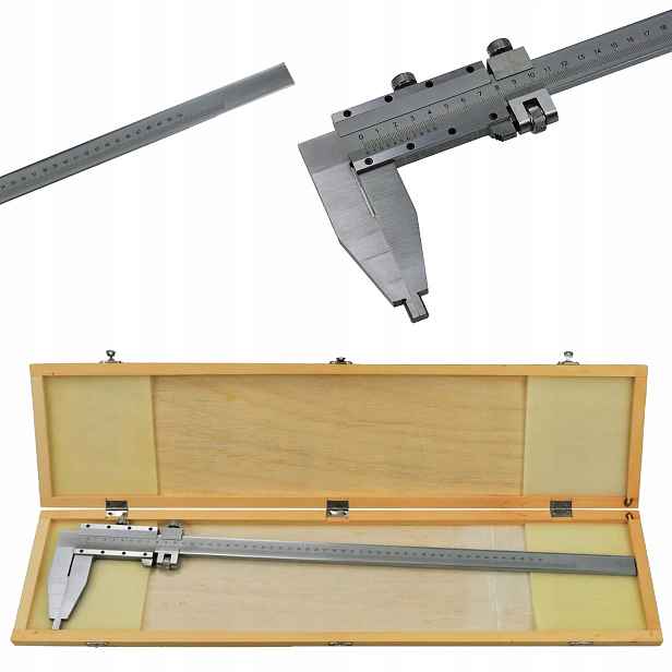 Analogové Jednočelisťové Měřítko Kovové 500 mm 0.02 mm