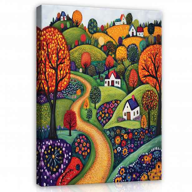 Obraz Pro Děti Pohádková Krajina Podzim Stromy Do Dětského Pokoje 100x70