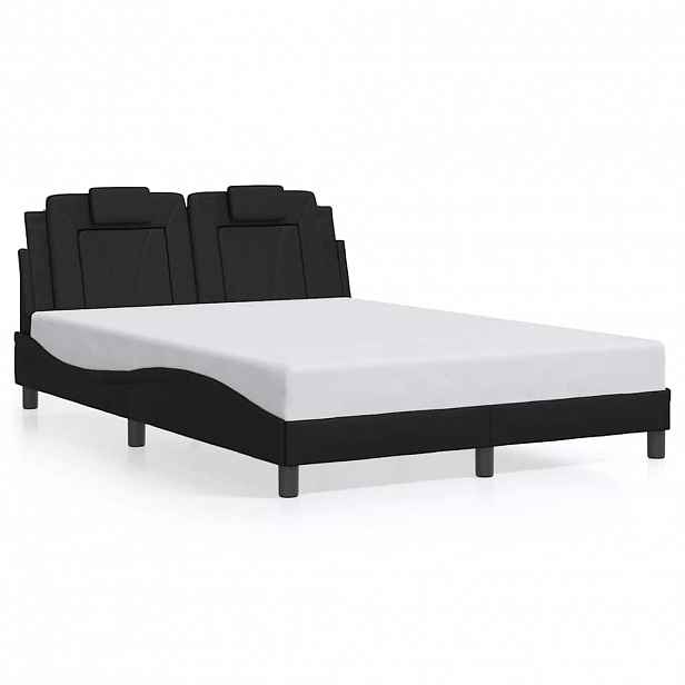 vidaXL Rám postele Viana bez matrace černý 120 x 200 cm umělá kůže