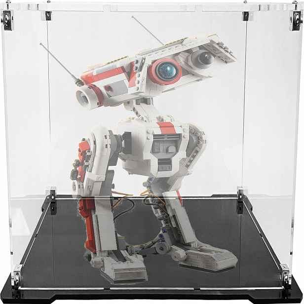 Vitrína s černou základnou pro stavebnici Lego 75335 Star Wars BD-1