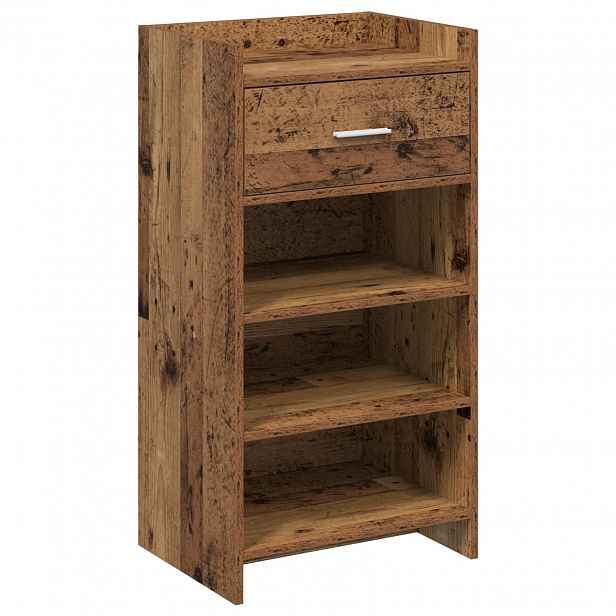 vidaXL Skříň na obuv Staré dřevo 48 x 36 x 92 cm Kompozitní dřevo
