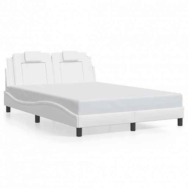 vidaXL Rám postele Viana bez matrace bílý 120x200 cm umělá kůže