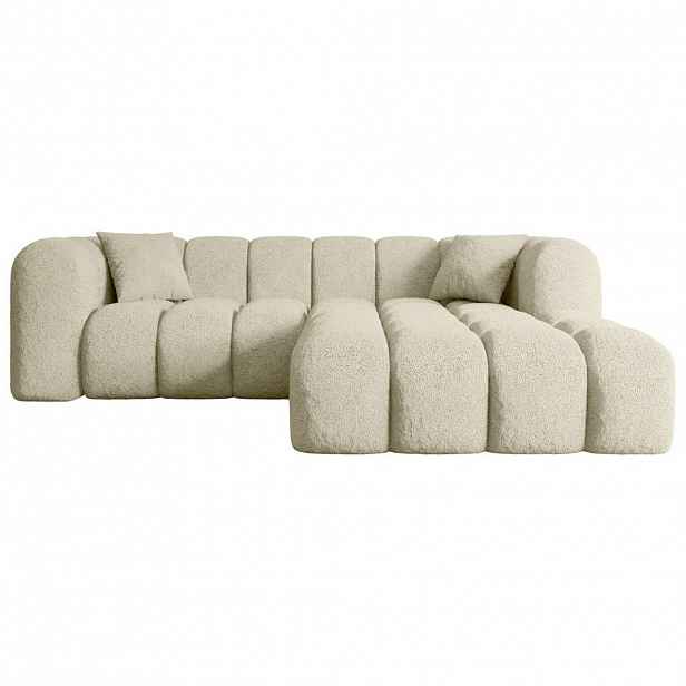 ALTDECOR ROHOVÁ SEDACÍ SOUPRAVA s otomanem vpravo OLEA-L1 – 231 × 173 × 74 cm, béžová