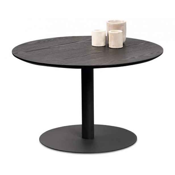 Kulatý konferenční stolek Ida, 60 cm, černý jasan