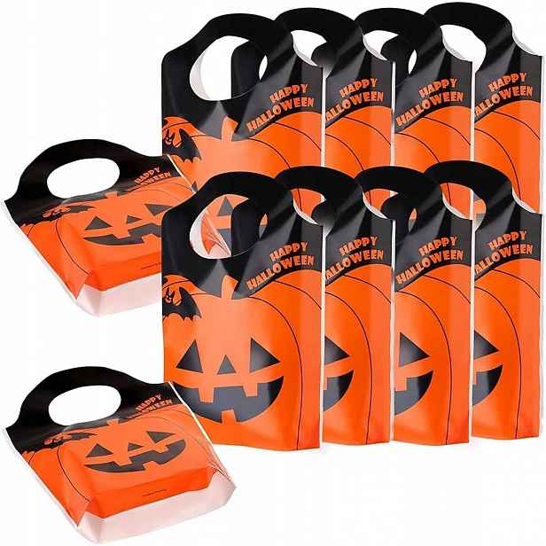 50 sáčků na sladkosti s dýněmi na Halloween, sáčky na sladkosti