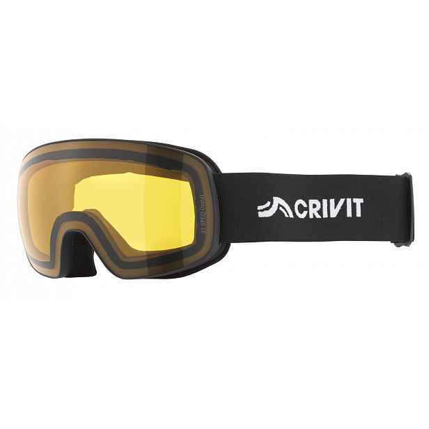 Crivit Dětské lyžařské a snowboardové brýle (špatné počasí / kulaté, černá)