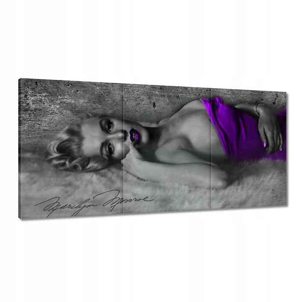 Obrazy 180x90 Fialová Marilyn Monroe