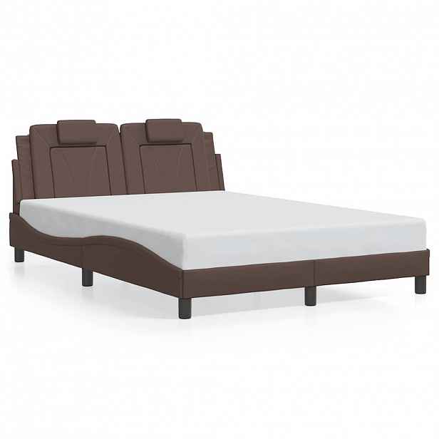 vidaXL Rám postele Viana bez matrace hnědý 120x200 cm umělá kůže