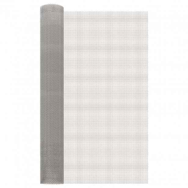 vidaXL Síťovina 80 x 1000 cm 6 Mesh Nerezová ocel 201 Stříbrná