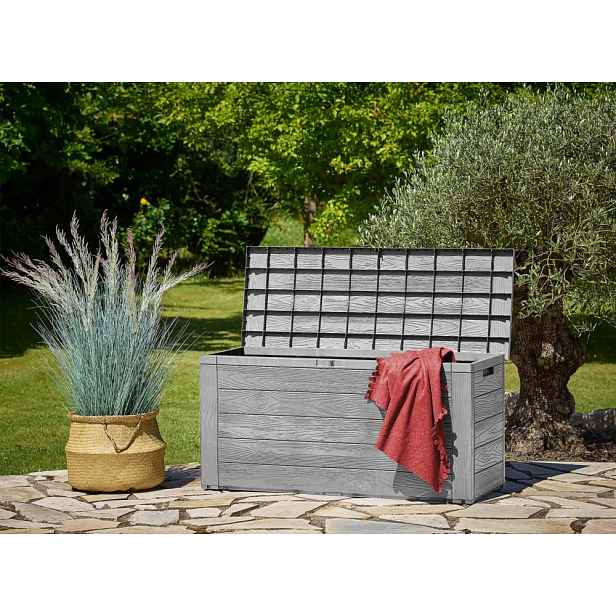 Zahradní úložný box D8981 šedá Dekorhome