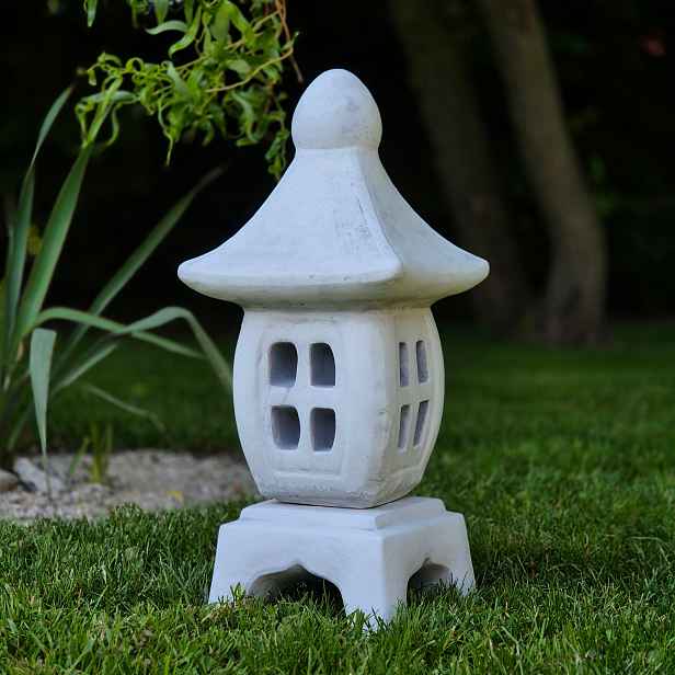 Betonová figurka Japonský domeček na podstavci Dekorativní pagoda 14 kg 46 cm