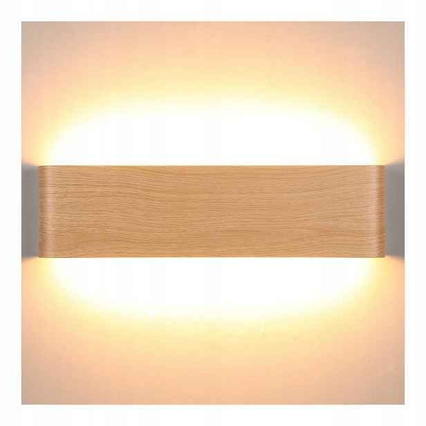 Led nástěnná lampa do ložnice a chodby teplá bílá 2800K 16W1600lm akryl