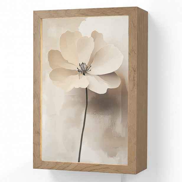 OnlyWow NÁSTĚNNÁ LAMPA Květina - béžová - barva - stín 20x30 cm