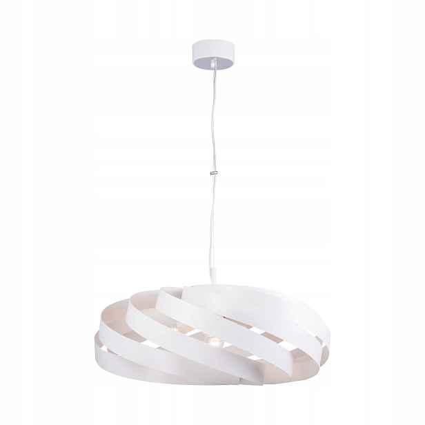 Závěsná lampa bílá kovová moderní kulatá 60 cm nad stůl Zuma Line