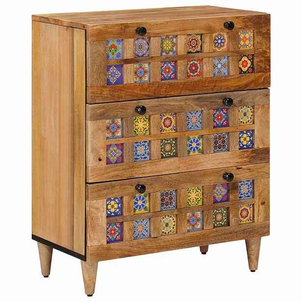 vidaXL Servírovací skříň 60 x 33 x 75 cm Masivní mangové dřevo