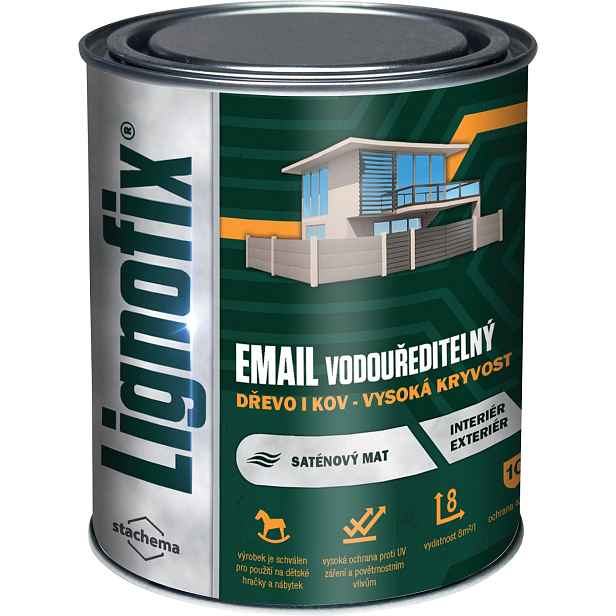 Barva vrchní Lignofix EMAIL vodouředitelný modrá 4,5 l