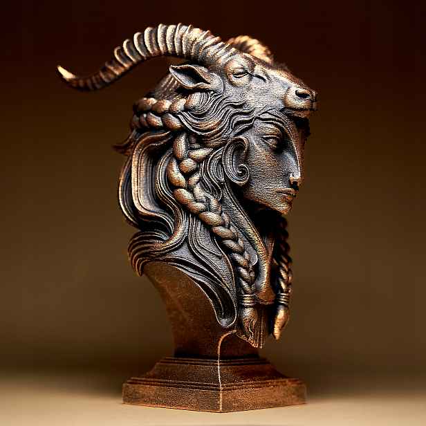 Kozoroh Znamení zvěrokruhu Žena Fantasy Figurka Soška 3D dekorace 15 cm
