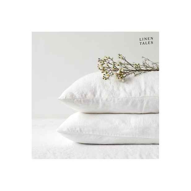Lněný povlak na polštář 80x80 cm White – Linen Tales