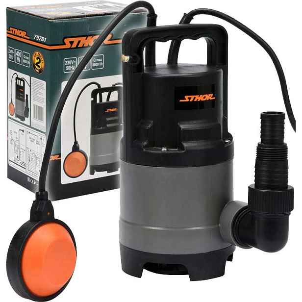 Ponorné Čerpadlo Na Špinavou Vodu 400 W 8000 l/h Sthor 79781