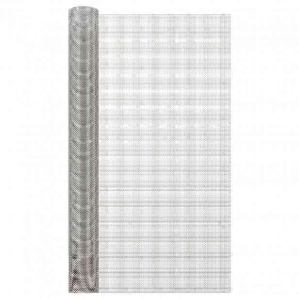 vidaXL Síťovina 100 x 200 cm 6 Mesh Nerezová ocel 201 Stříbrná