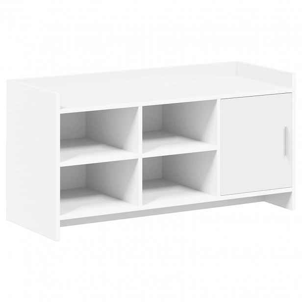 vidaXL Skříň na obuv Bílá 100 x 39,5 x 51 cm Kompozitní dřevo