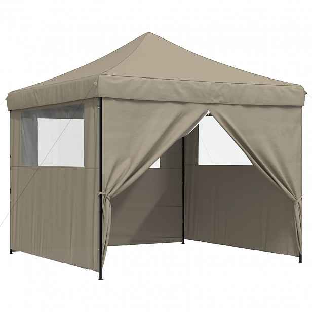 vidaXL Party Stan 292 x 292 x 315 cm Taupe Oxford látka
