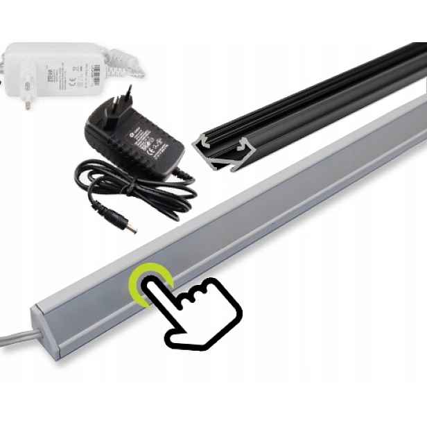 Led podskříňková lampa úhlová 60 cm Dotyková Regulace