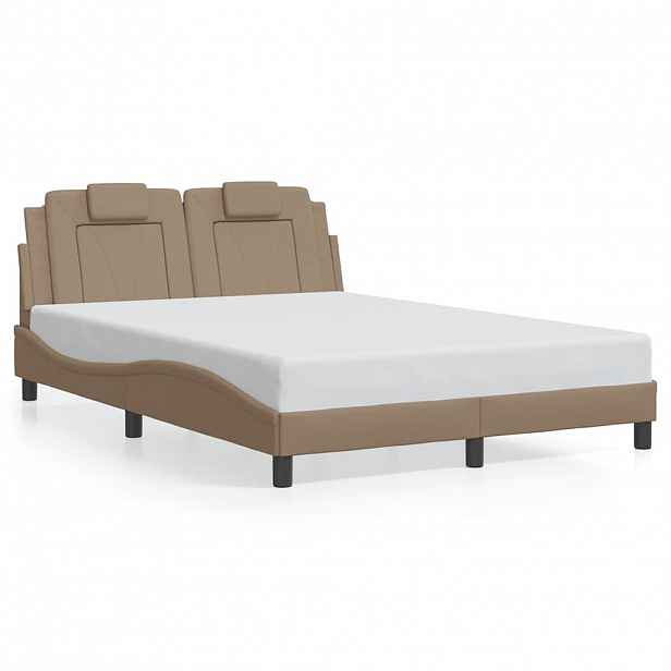 vidaXL Rám postele Viana bez matrace cappuccino 120x200 cm umělá kůže