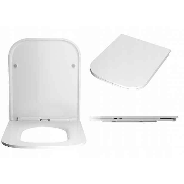 Wc Sedátko S Pomalým Sklápěním Wc Duroplast Slim S Odnímatelným Krytem