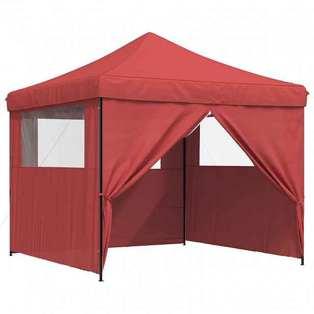 vidaXL Party Stan 292 x 292 x 315 cm Vínová Oxford látka