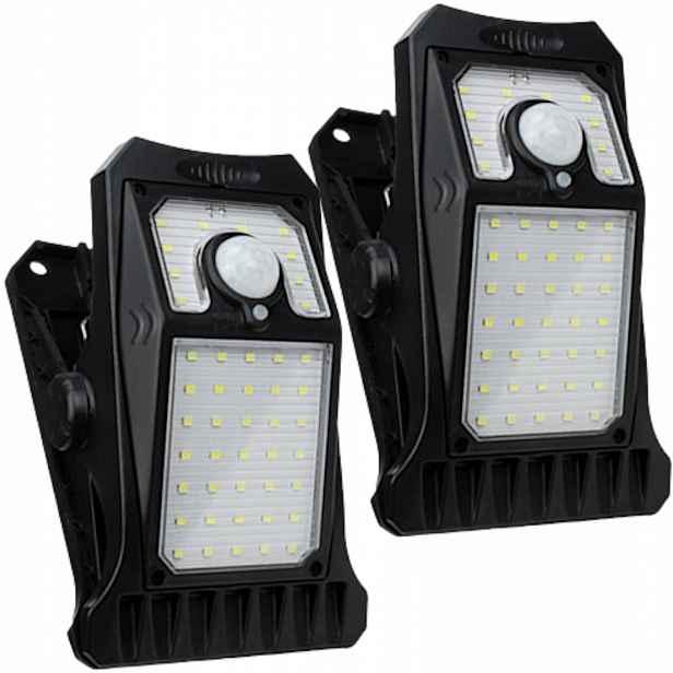 2x Led solární zahradní venkovní závěsná lampa s pohybovým senzorem