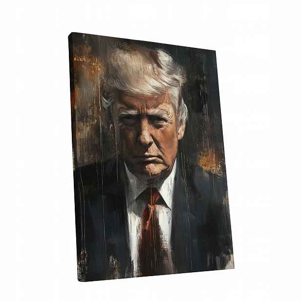 Obraz na plátně Portrét Donalda Trumpa v obývacím pokoji Trumpa dárek 60x80