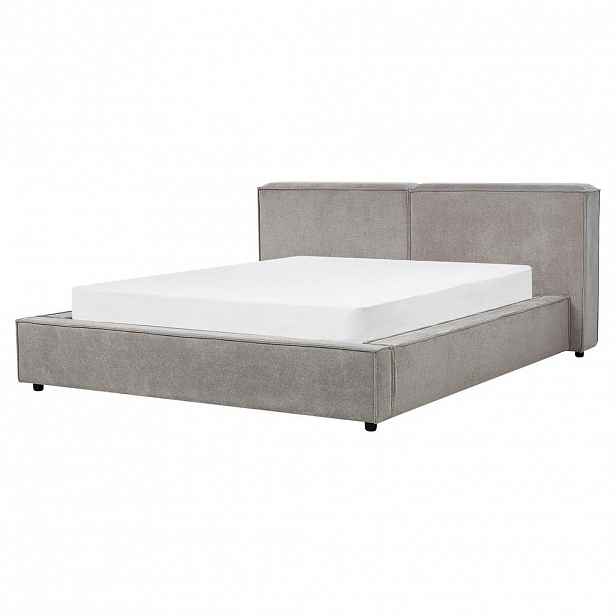 Beliani ČALOUNĚNÁ POSTEL 160/200 cm Šedá Linards