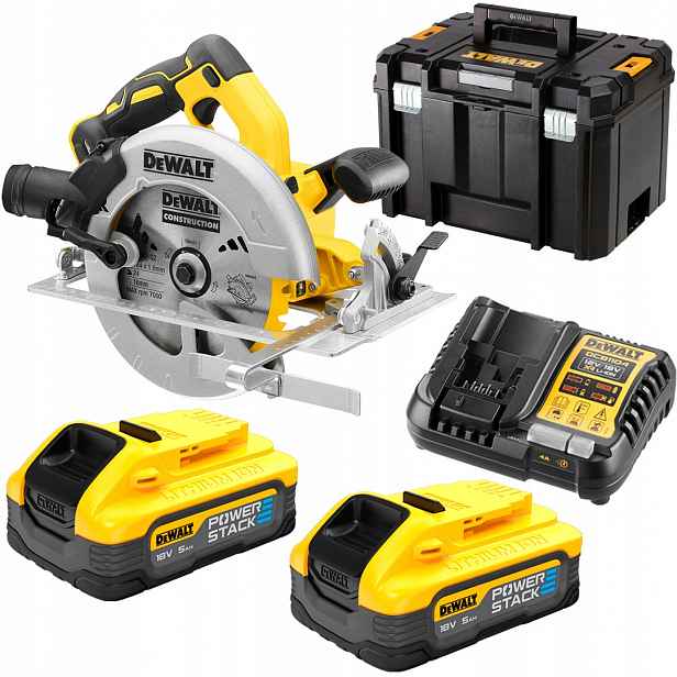 DeWalt 18V Kotoučová Pila 2X Powerstack 5 Ah DCS570H2T-QW