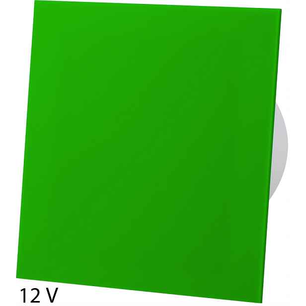 Nízkonapěťový Ventilátor 12 V S Plexi Panelem Zelený Standard Fi 100