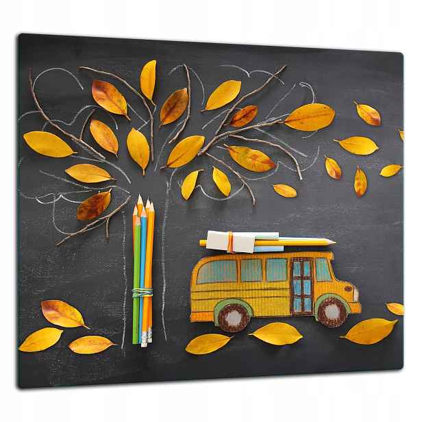 Skleněná Ochranná Deska Panel Lepidlo 65x60 Podzim