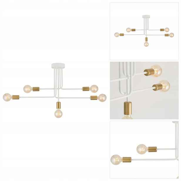 Stropní Gino zlatý moderní interiér v obývacím pokoji Sigma Lighting