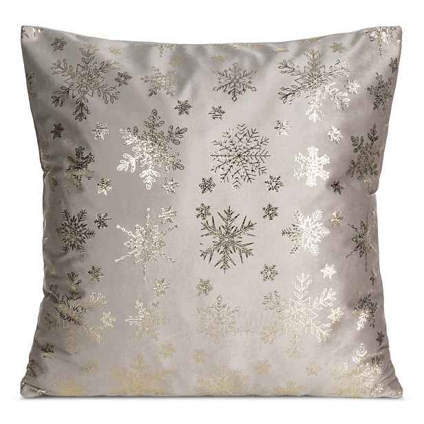 Vánoční povlak na polštář FROST béžový 45×45 cm