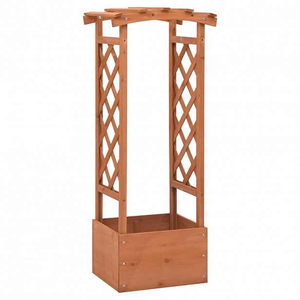 vidaXL Truhlík s trelážovým obloukem 49 x 39 x 117 cm jedlové dřevo